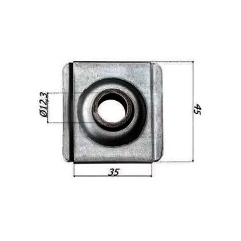 Cuscinetto boliscarlo a sfera quadro supporto cassonetto [1098/d]