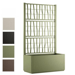 Fioriera stefanplast ethica rettangolare 80cm con traliccio verde