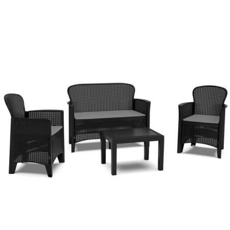 Set tavolo e sedie progarden jungle 4pz antracite [jun06can]