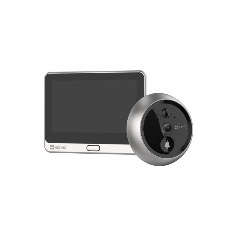 Spioncino digitale ezviz cs-dp2 senza fili wi-fi 2mp argento