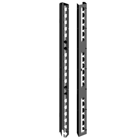 Coppia intellinet canaline per gestione cavi verticale 42u nero