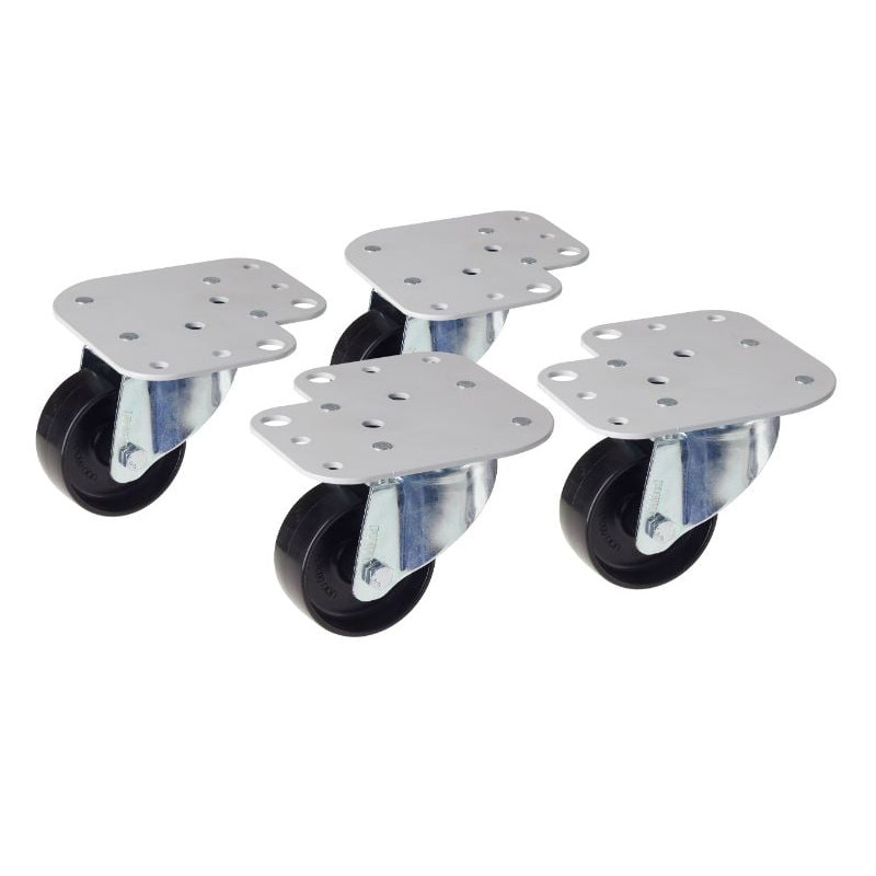 Kit di 4 ruote intellinet per armadi per montaggio simultaneo piedini