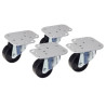 Kit di 4 ruote intellinet per armadi per montaggio simultaneo piedini