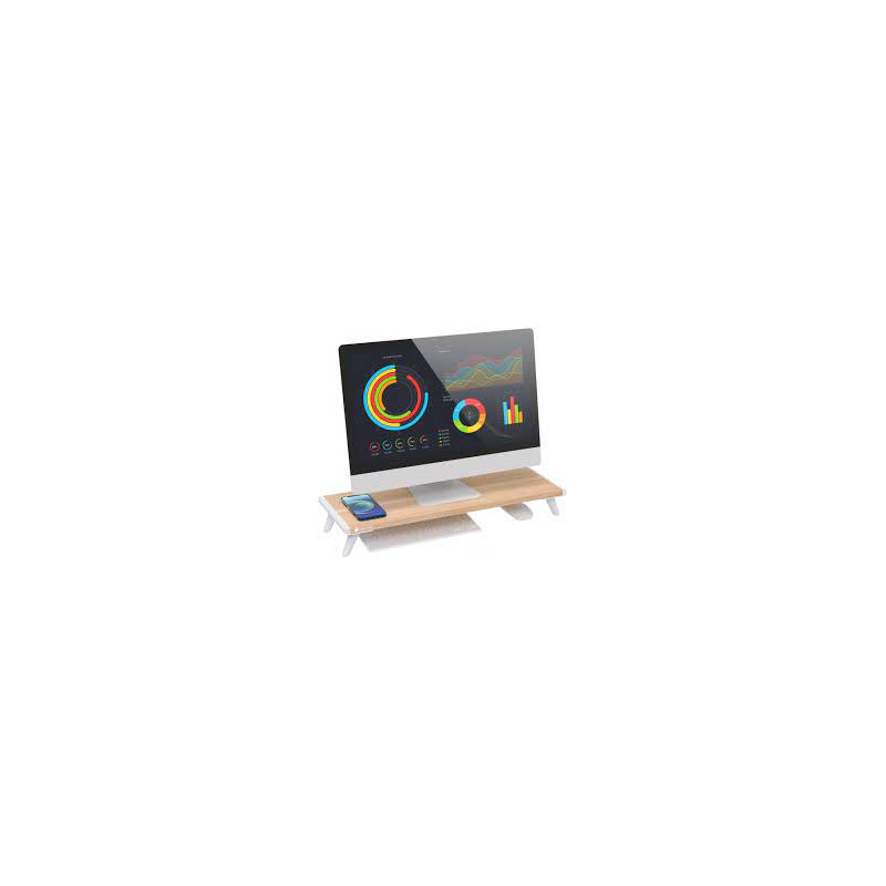 Supporto universale techly per monitor 54.5x21.0cm ed ergonomico