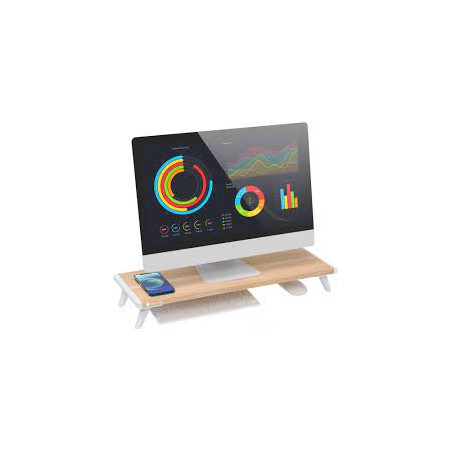 Supporto universale techly per monitor 54.5x21.0cm ed ergonomico