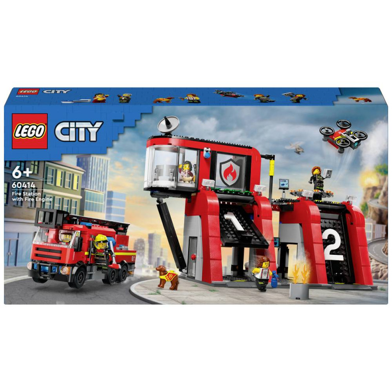 Lego city - caserma dei pompieri con veicolo [60414]