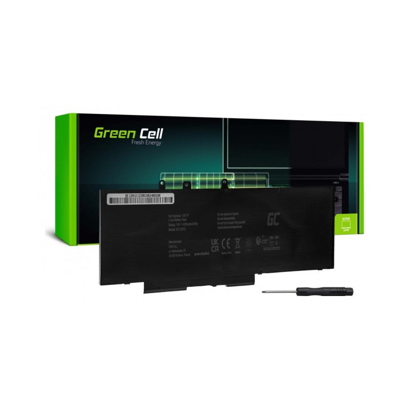 Batteria notebook green cell 93ftf gjknx per dell latitude 7.6v 6200mah