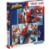 Puzzle clementoni supercolor spiderman 2x60pz multicolore [21608]