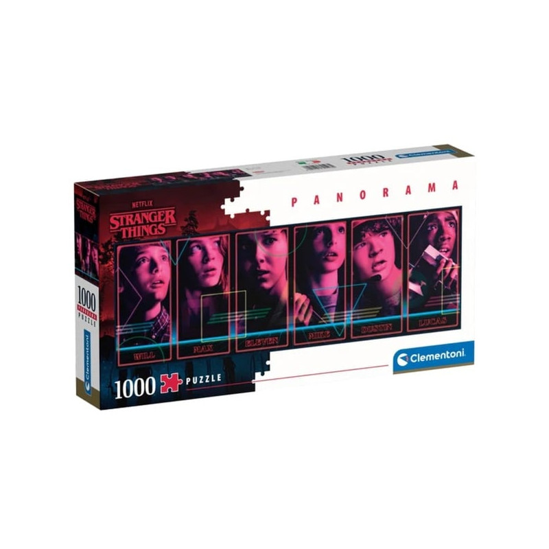 Puzzle clementoni panorama netflix stranger things 100pz multicolore