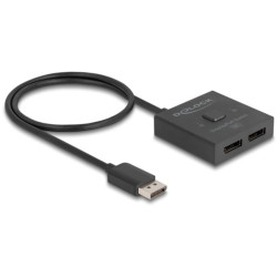 Switch displayport delock due porte usb-c 50cm nero [18906]