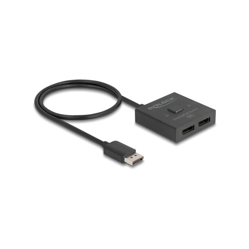 Switch displayport delock due porte usb-c 50cm nero [18906]