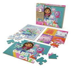 Puzzle spinmaster gabby's dollhouse 3x24pz [6066549]