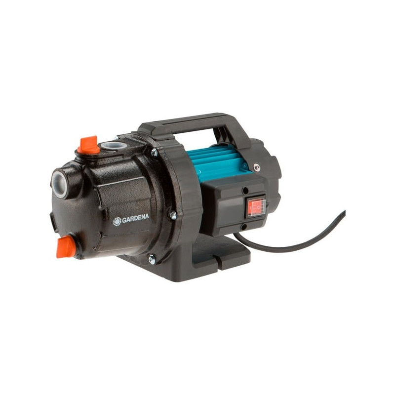 Pompa da giardino gardena 3700/4 basic 800w nero/turchese [09014-47]