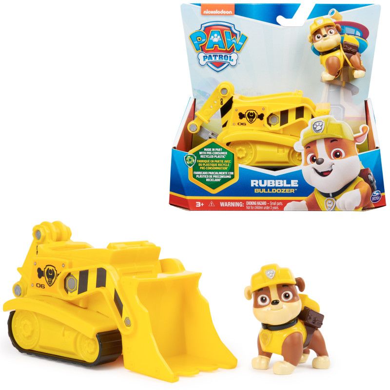 Spinmaster 6069057 paw patrol: veicolo da cantiere con figurina ruben