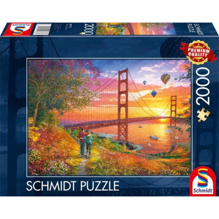 Puzzle schmidt cammina al golden gate bridge multicolore 2000pz [59773]