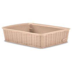 Cesta stefanplast elegance large cashmere multiuso rettangolare 35x26x6cm