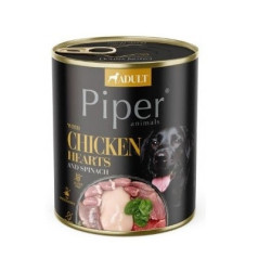 Cibo umido per cani dolina noteci piper cuori di pollo con spinaci