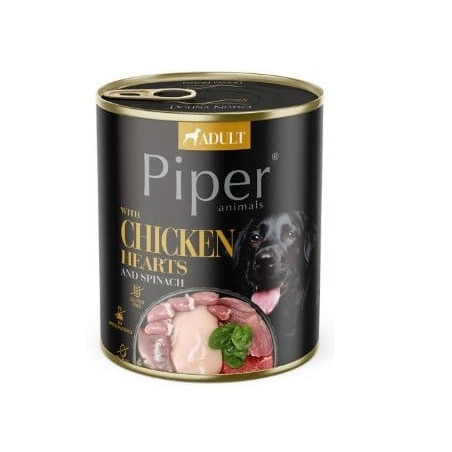 Cibo umido per cani dolina noteci piper cuori di pollo con spinaci