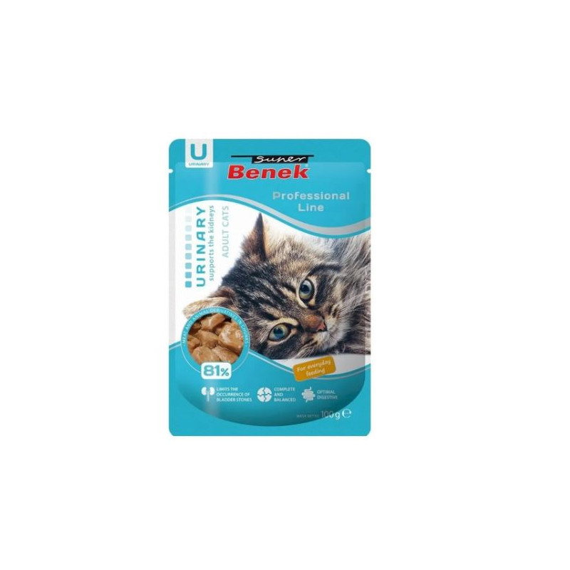 Cibo umido per gatti super benek urinary 100g