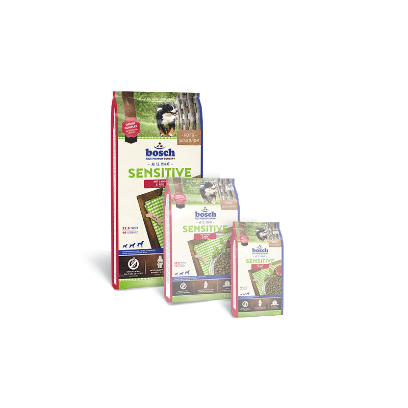 Cibo per cani bosch sensitive con agnello e riso 15kg