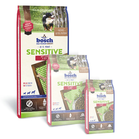 Cibo per cani bosch sensitive con agnello e riso 15kg