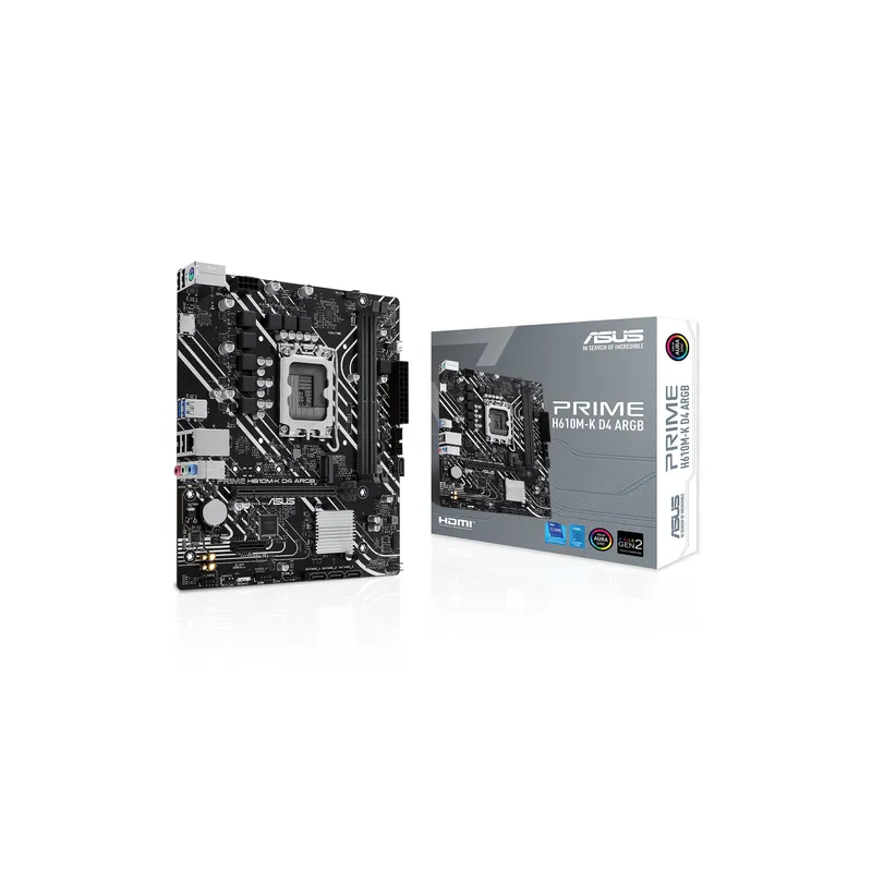 Scheda madre asus prime h610m-k d4 micro-atx argb lga1700