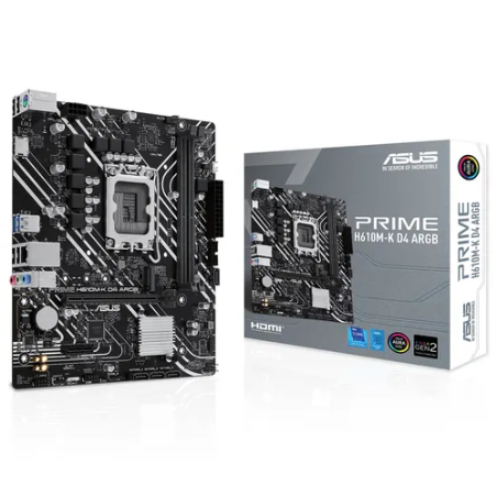 Scheda madre asus prime h610m-k d4 micro-atx argb lga1700