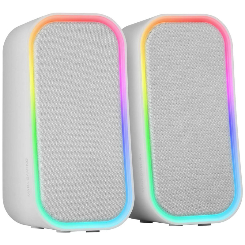 Altoparlanti mars gaming ms-om 20w rgb bluetooth 5.3 bianco 2pz