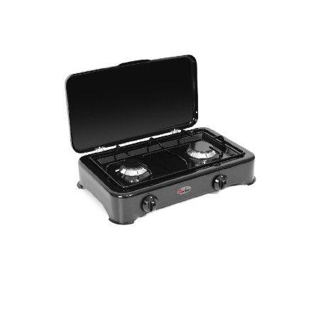 Fornello a gas cf parker 5326n gp da esterno 2 fuochi nero [5326n