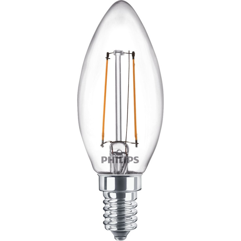Lampadina led philips b35 e14 filamento 25w 250lm trasparente