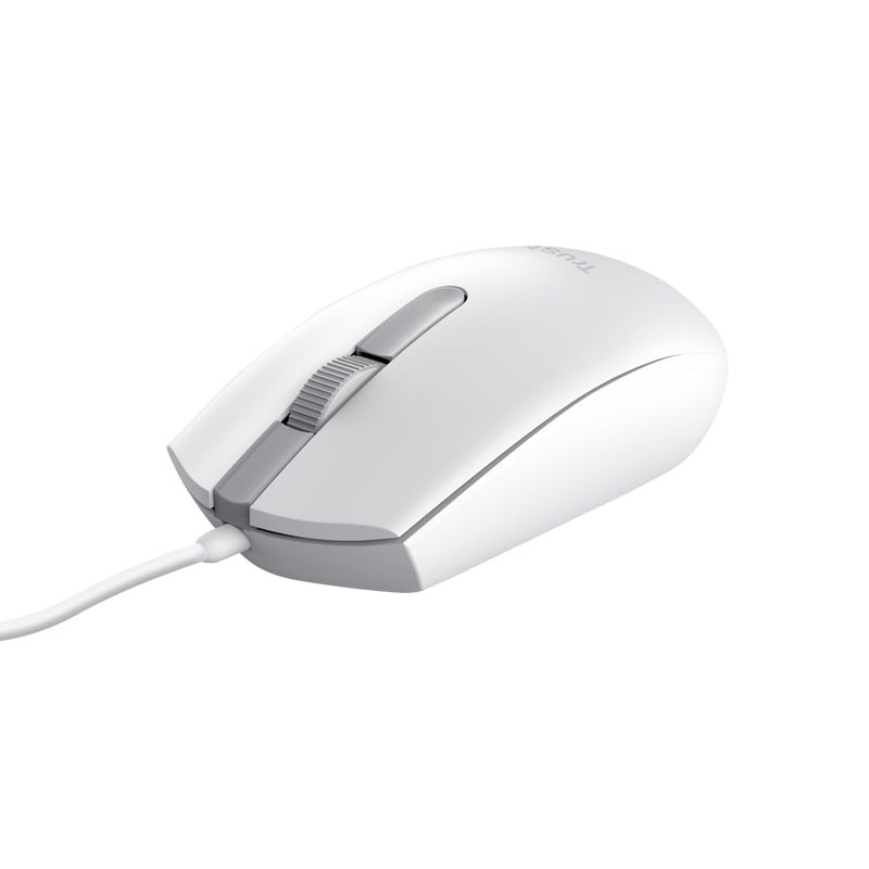 Mouse trust tm-101w con cavo 1200dpi bianco [25320]