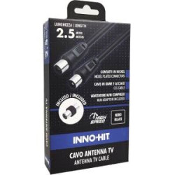 Cavo antenna inno-hit coassiale m/f 2.5m nero [ih-lp1112]