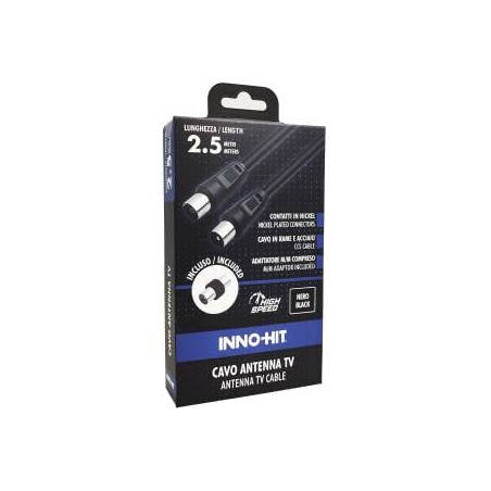 Cavo antenna inno-hit coassiale m/f 2.5m nero [ih-lp1112]