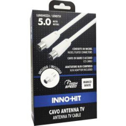 Cavo antenna inno-hit coassiale m/f 5m bianco [ih-e84612]