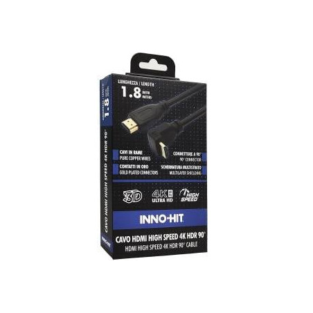 Cavo hdmi inno-hit high-speed con connettore 90 gradi 4k