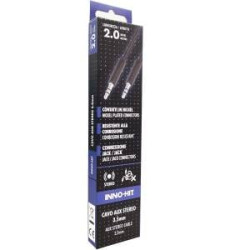 Cavo audio inno-hit aux 3.5mm m/m 2m nero [ih-3520]