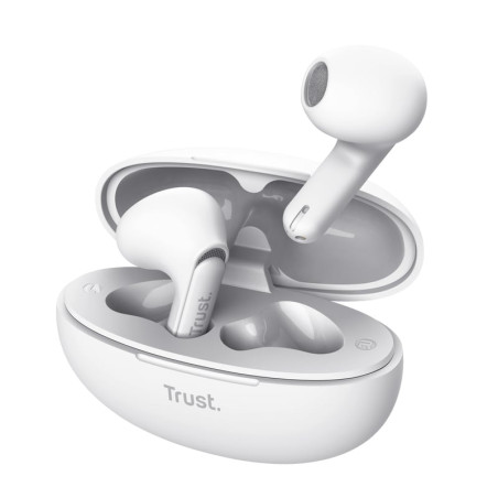 Auricolari trust yavi wireless/bluetooth con microfono bianco [25173]