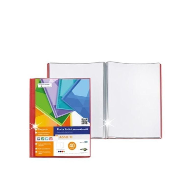 Portalistino personalizzabile sei rota asso ti 57220612 6 buste rosso