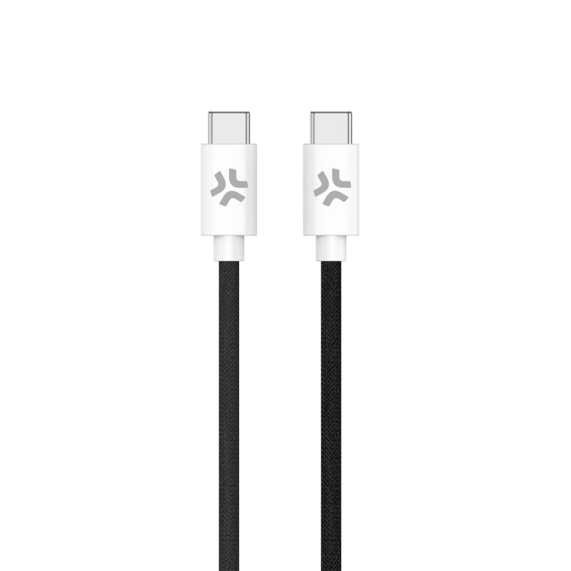 Cavo celly usb-c a usb-c 1.5m bianco/nero [usbcusbccottbk]