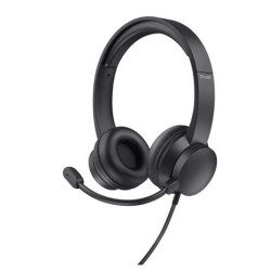Cuffie trust hs-201 wireless/bluetooth a padiglione nero [25373]