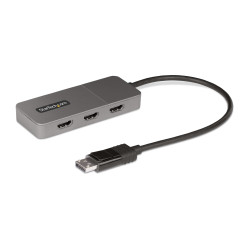 Hub usb startech.com mst porta di visualizzazione 3porte grigio [mst14dp123hd]