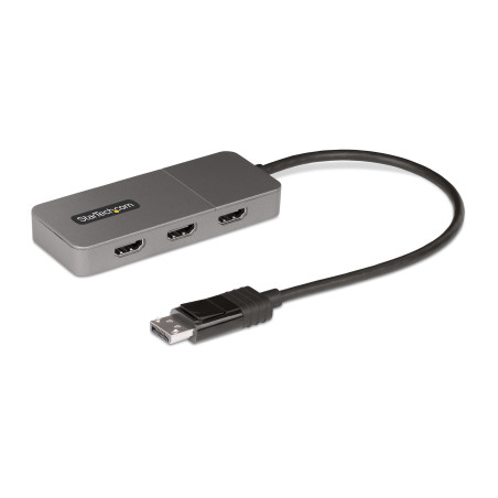 Hub usb startech.com mst porta di visualizzazione 3porte grigio [mst14dp123hd]