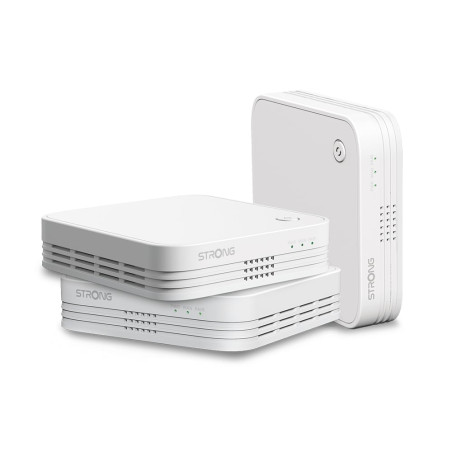Kit router strong atria wifi mesh 1200mbps/5ghz bianco 3pz [meshtri1200euv2]