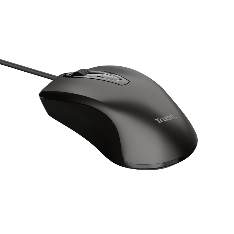 Mouse trust basics 24657 ottico ambidestro usb-a 1200dpi nero