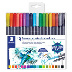 Set di pennarelli staedtler a doppia punta multicolore 18pz [3001