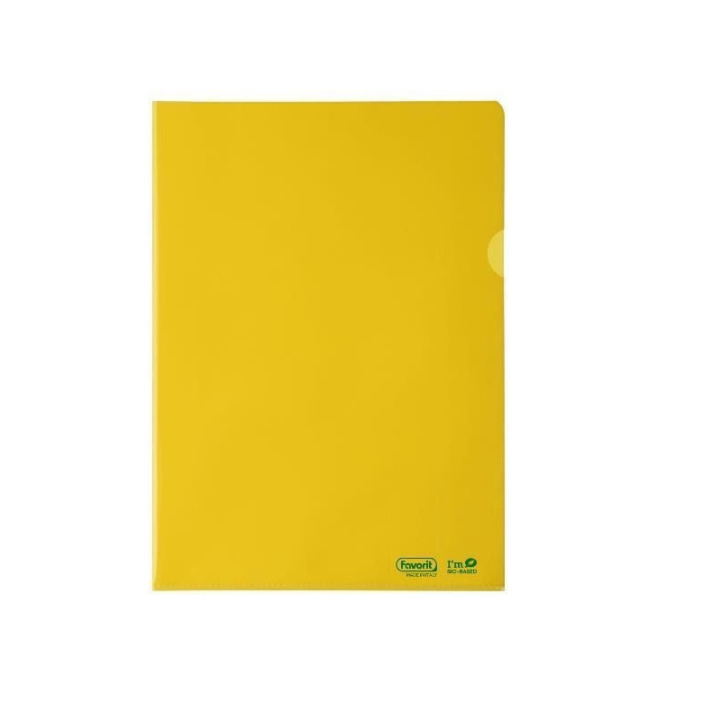 Cartelline favorit buste l pratic 22x30cm liscia giallo 25pz [400182393]