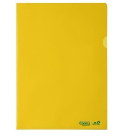 Cartelline favorit buste l pratic 22x30cm liscia giallo 25pz [400182393]