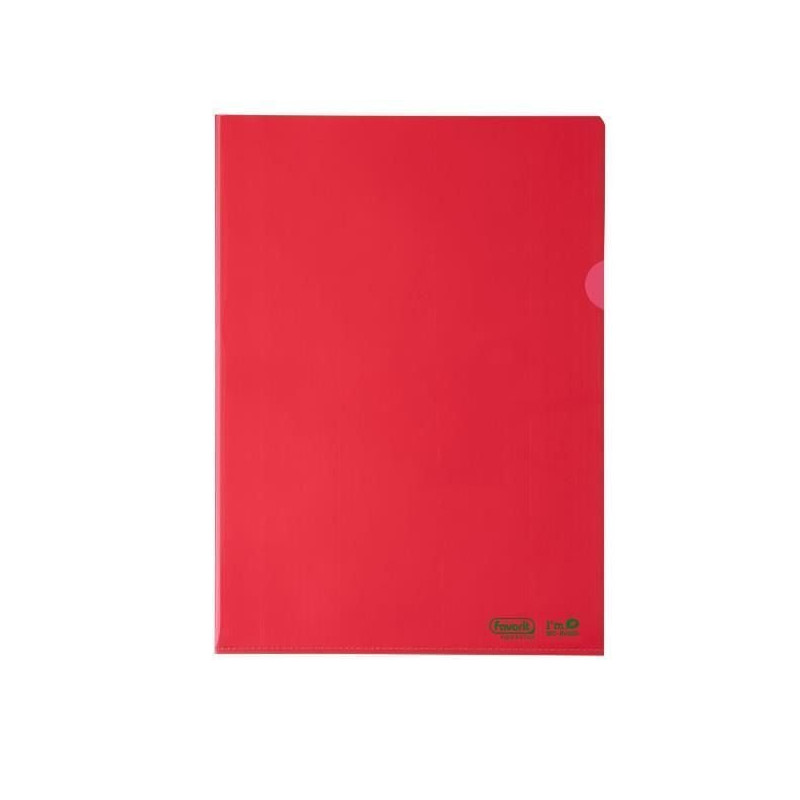 Cartelline favorit buste l pratic 22x30cm liscia rosso 25pz [400182395]
