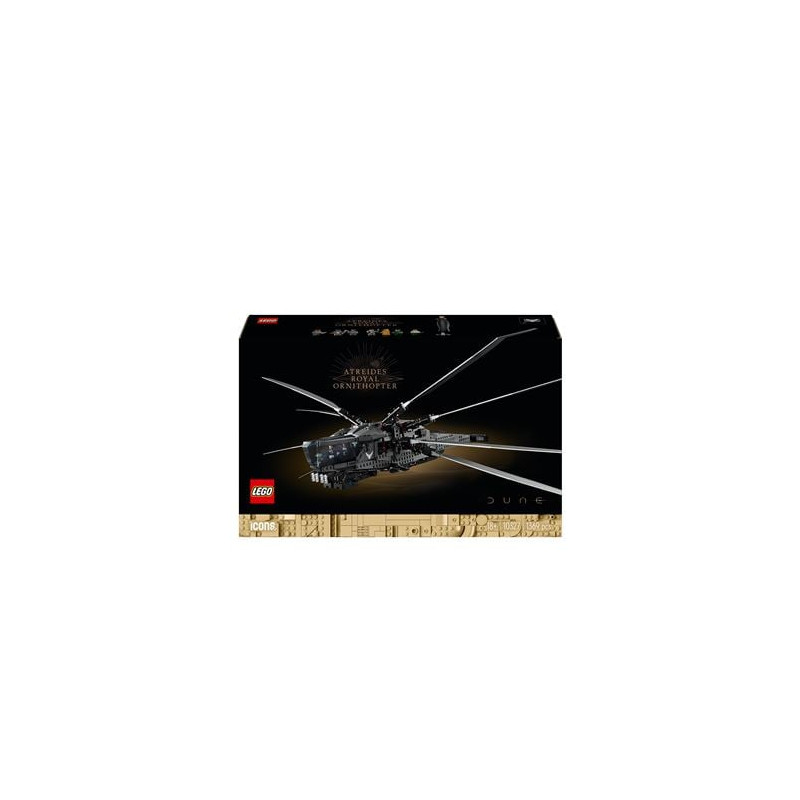 Set da costruzione lego icons 10327 dune atreides royal ornithopter