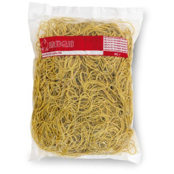 Elastici artiglio in gomma 80mm in busta 1kg giallo [5406]